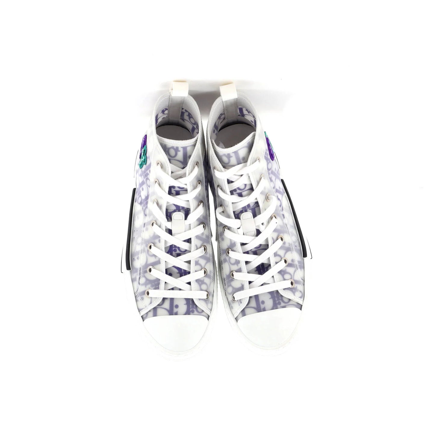 Christian Dior X Kenny Scharf Men'S B23 High-Top Sneakers Oblique Coated Canvas