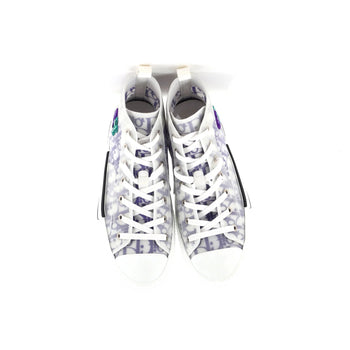 Christian Dior X Kenny Scharf Men'S B23 High-Top Sneakers Oblique Coated Canvas