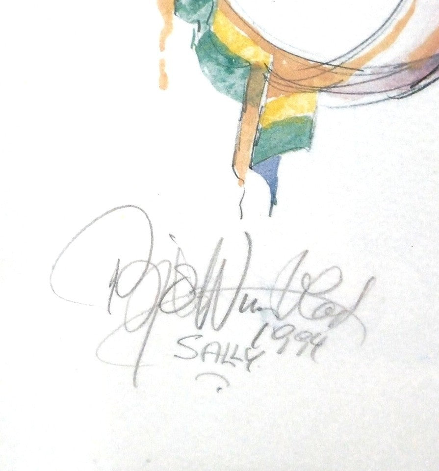 Framed Bjrn Wiinblad Sally Lithograph 1994 Signed 104/ 110 Denmark Art COA