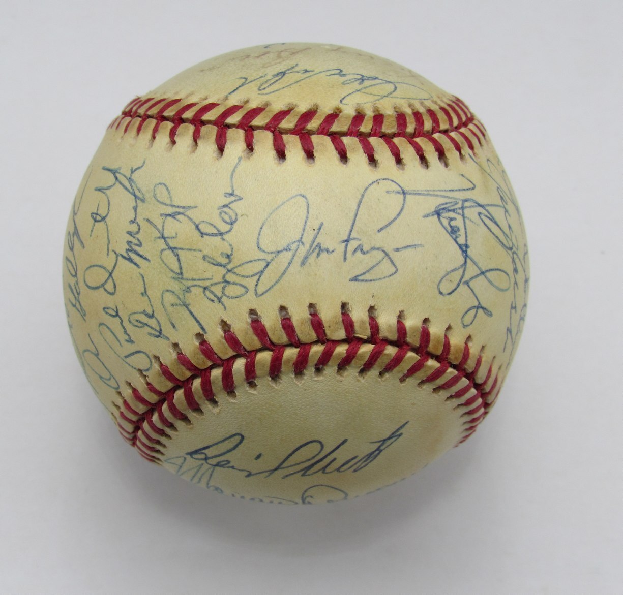 Curt Schilling Signed 191885 Phillies Team Baseball 33 Van Slyke ONL