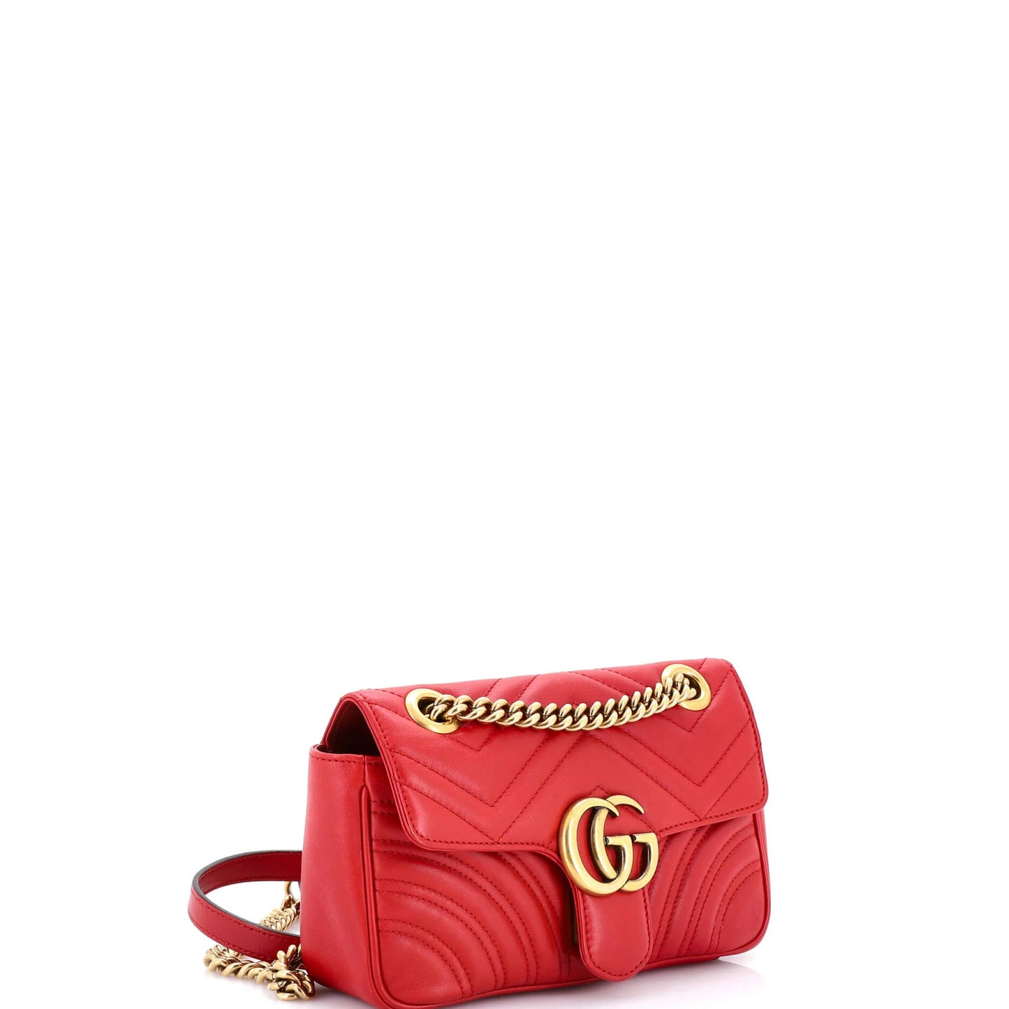 Gucci Gg Marmont Flap Bag Matelasse Leather Mini