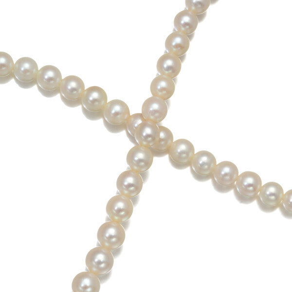 Mikimoto Necklace Akoya Pearl 3.8-7.5Mm Beaded Silver