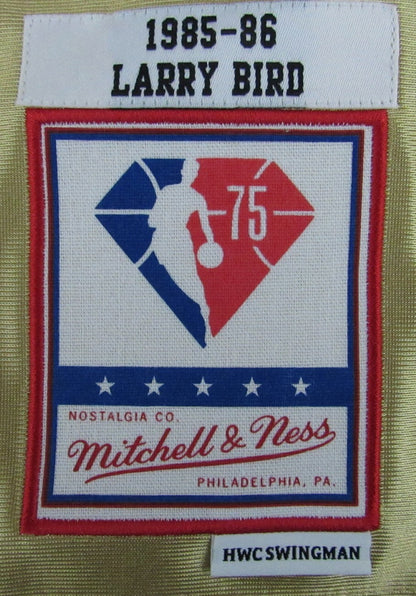 Larry Bird Autographed Gold Mitchell & Ness