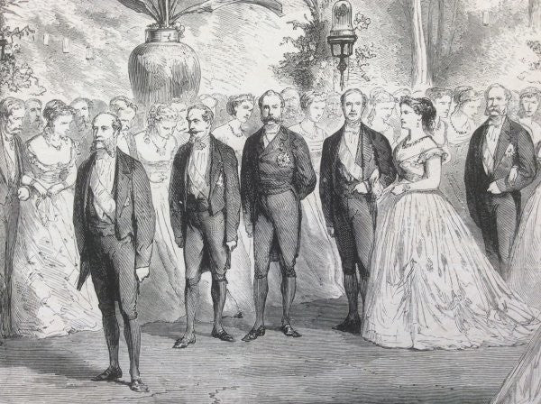 Paris Exposition Universelle 1867 Russian Embassy Ball With Sovereigns Engraving