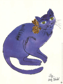 Andy Warhol Cat (Blue) 