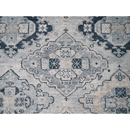 13'9"X17'9" Gray Wool Hand Knotted Anatolian Design Oversized Rug