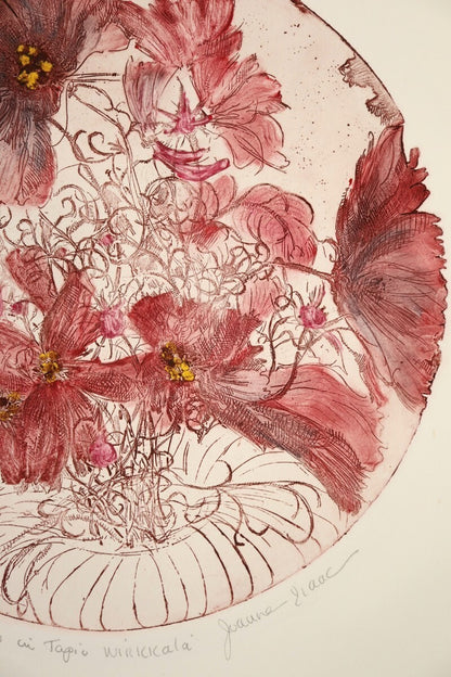 Numbered Joanne Isaac Cosmos in Tapio Wirkkala Etching Framed Signed Editon