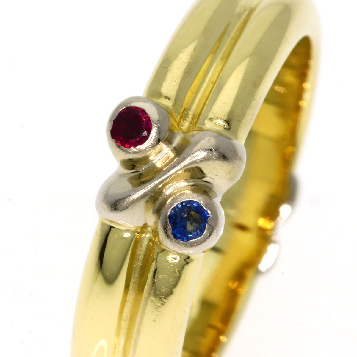 Tiffany&Co. Signature Ruby Sapphire Ring K18