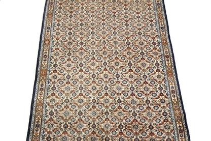 3'4X8'5 Rare Handmade Oriental Runner Rug Allover Design Perfect Home Decor