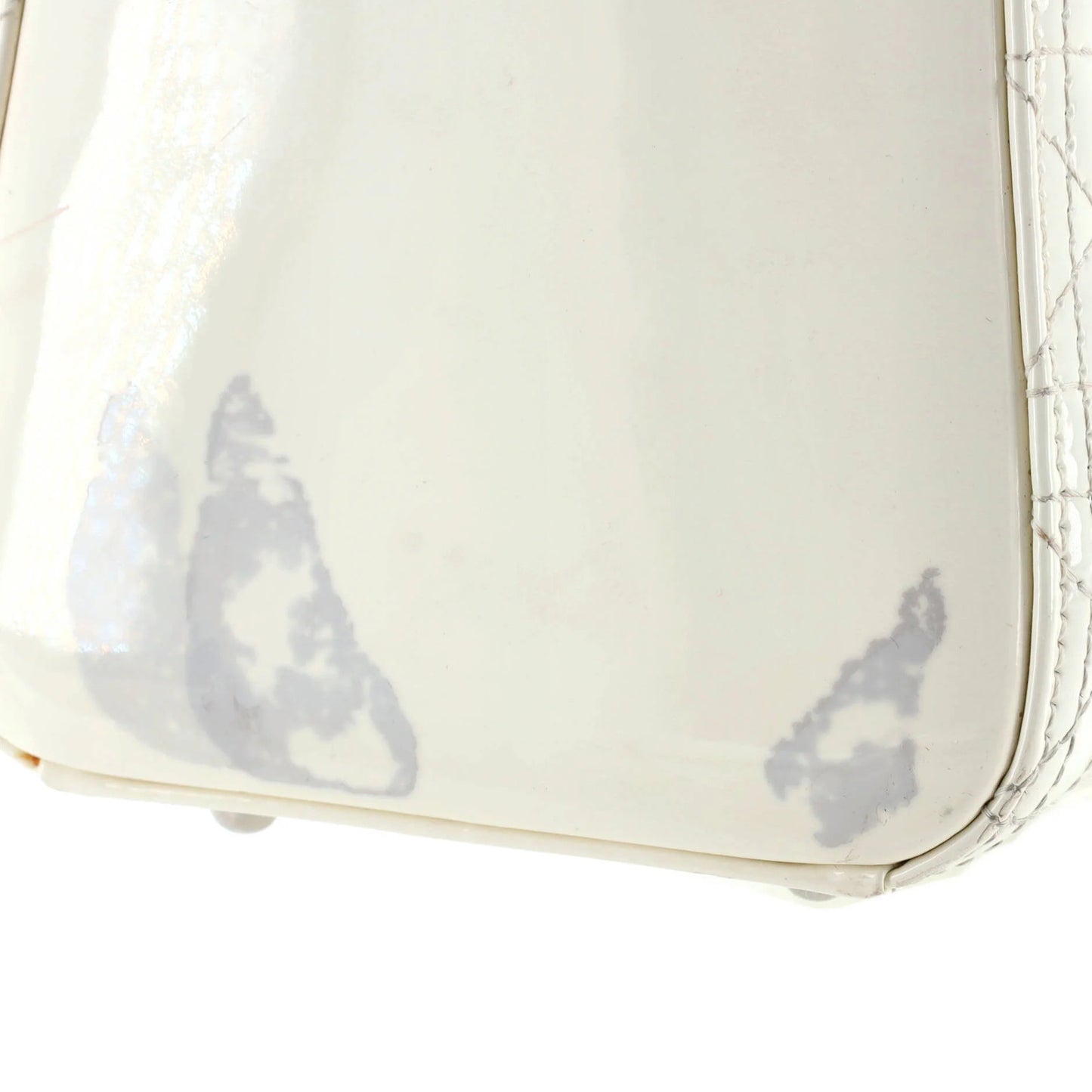 Christian Dior Lady Dior Bag Cannage Quilt Patent Large