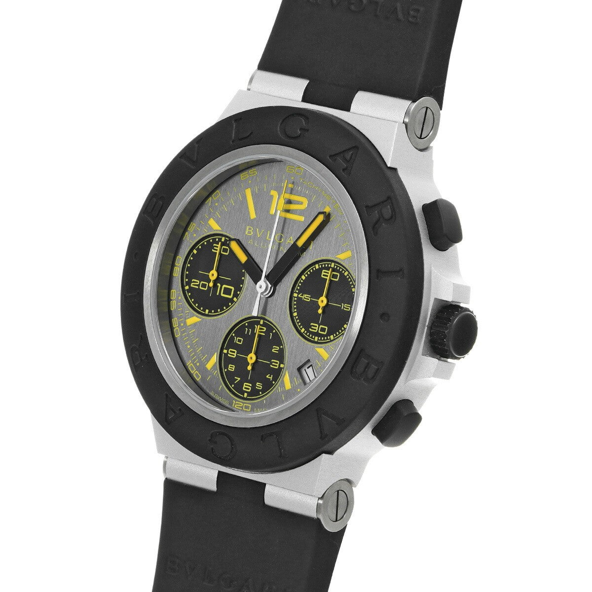 Bvlgari Aluminium Gran Turismo Bb41Atch Gray Men'S Used Watch #61130