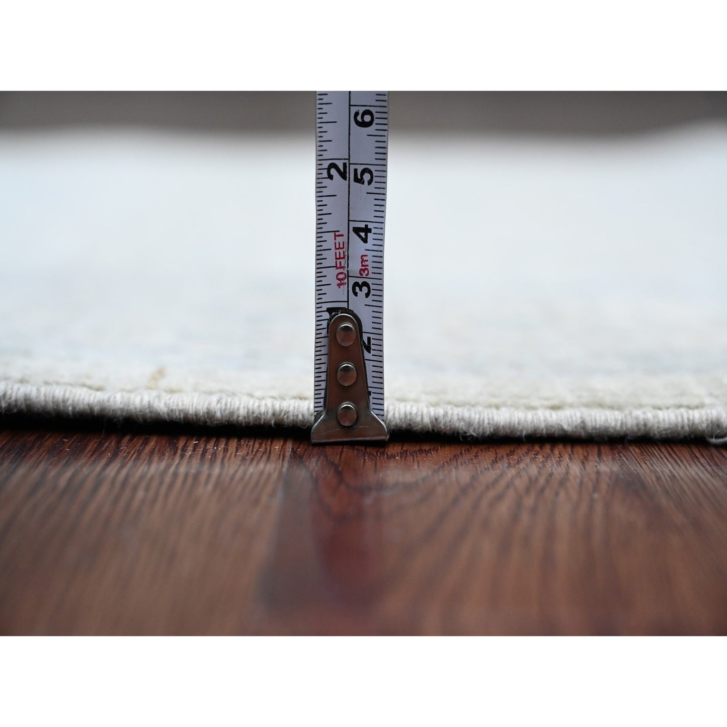 2'7"X23'8" Misty Gray Peshawar Heris Design Wool Hand Knotted Runner Rug