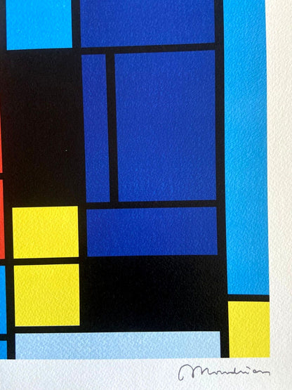 Piet Mondrian Lithograph Coa Numbered Signed Op