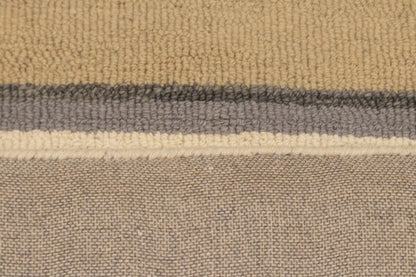 Thick Pile Hand-Tufted Wool Multicolored Stripes
