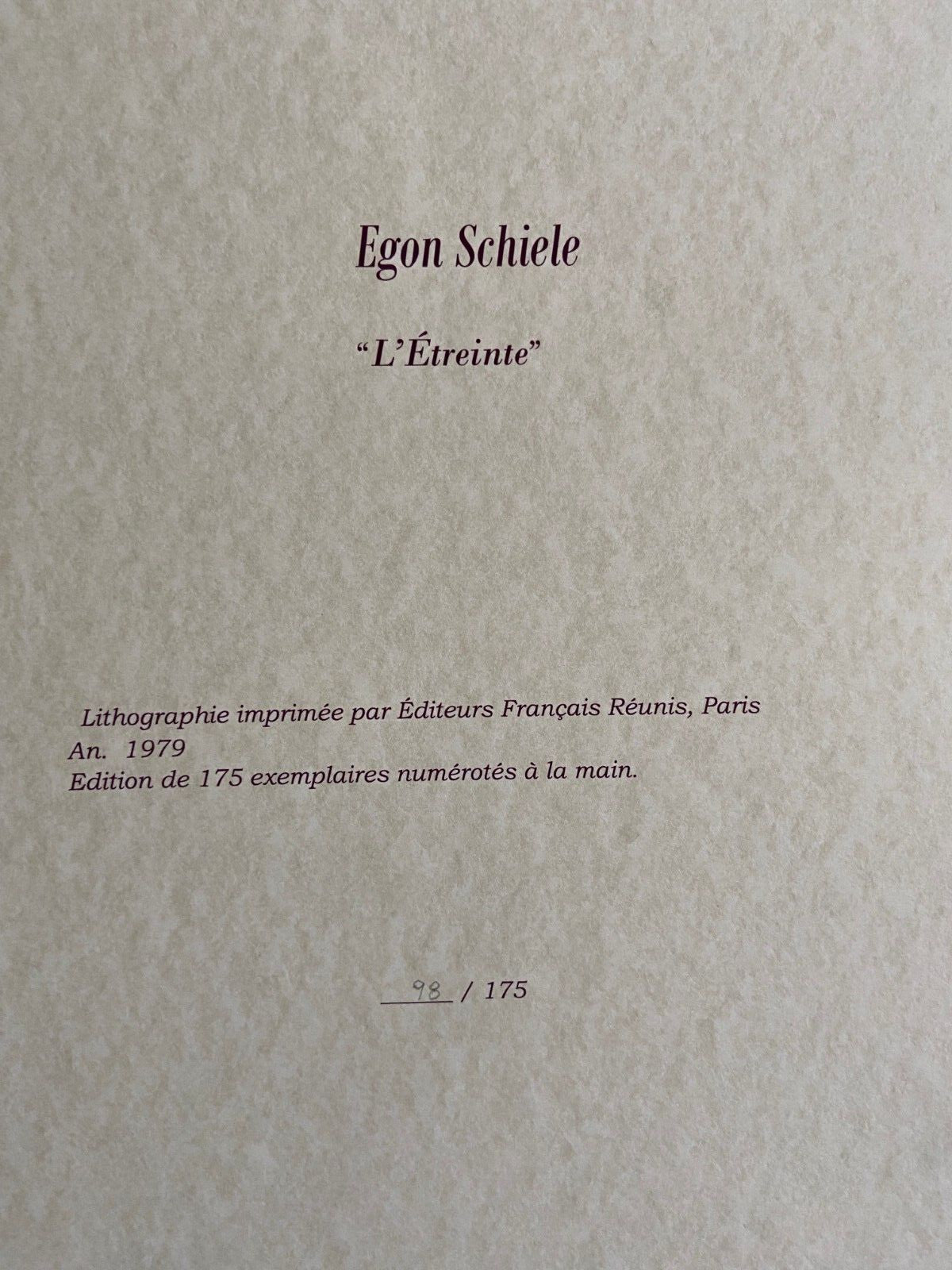 Egon Schiele Lithograph Coa Signed Numbered Stamp -Edvard Munch