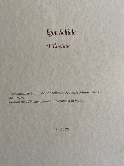 Egon Schiele Lithograph Coa Signed Numbered Stamp -Edvard Munch