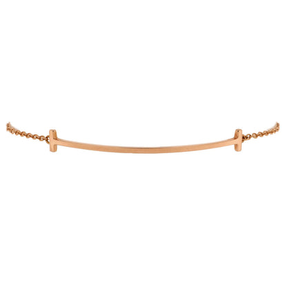 Tiffany & Co. T Smile Chain Bracelet 18K Rose Gold Medium