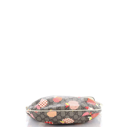 Gucci Ophidia Half Moon Hobo Printed Gg Coated Canvas Small