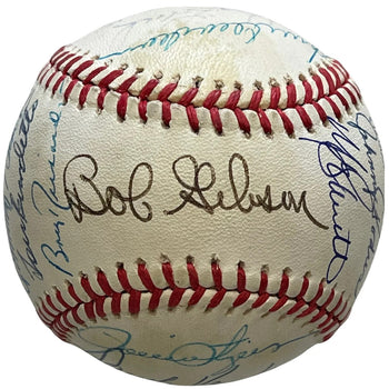 Old Timers Autographed Official National League Baseball