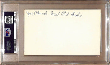 Joe Kuharich Autographed 3X5 Index Card Notre Dame Psa/Dna 179064