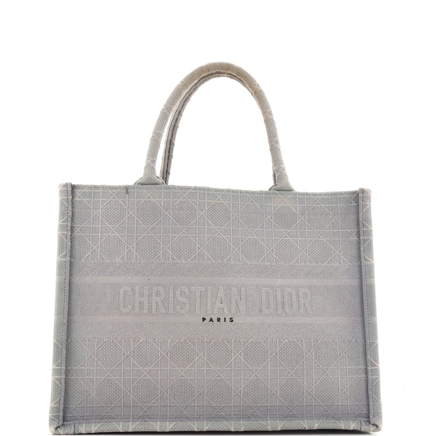Christian Dior Book Tote Cannage Embroidered Canvas Medium