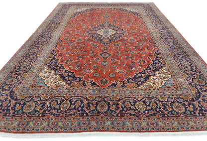 Semi-Antique Handmade Oriental Rug 10x13 Classic Medallion Carpet