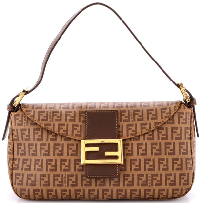 Fendi Double Flap Bag Zucchino Canvas Medium
