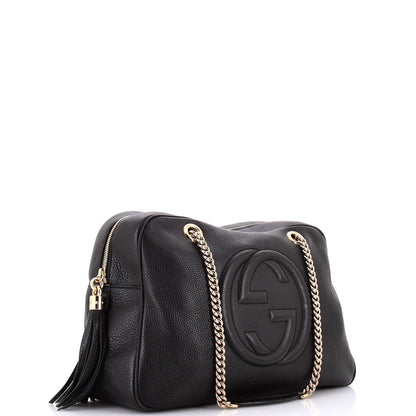 Gucci Soho Chain Zip Shoulder Bag Leather Medium