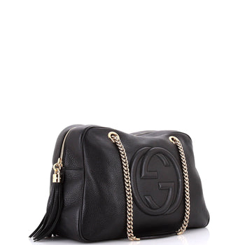 Gucci Soho Chain Zip Shoulder Bag Leather Medium
