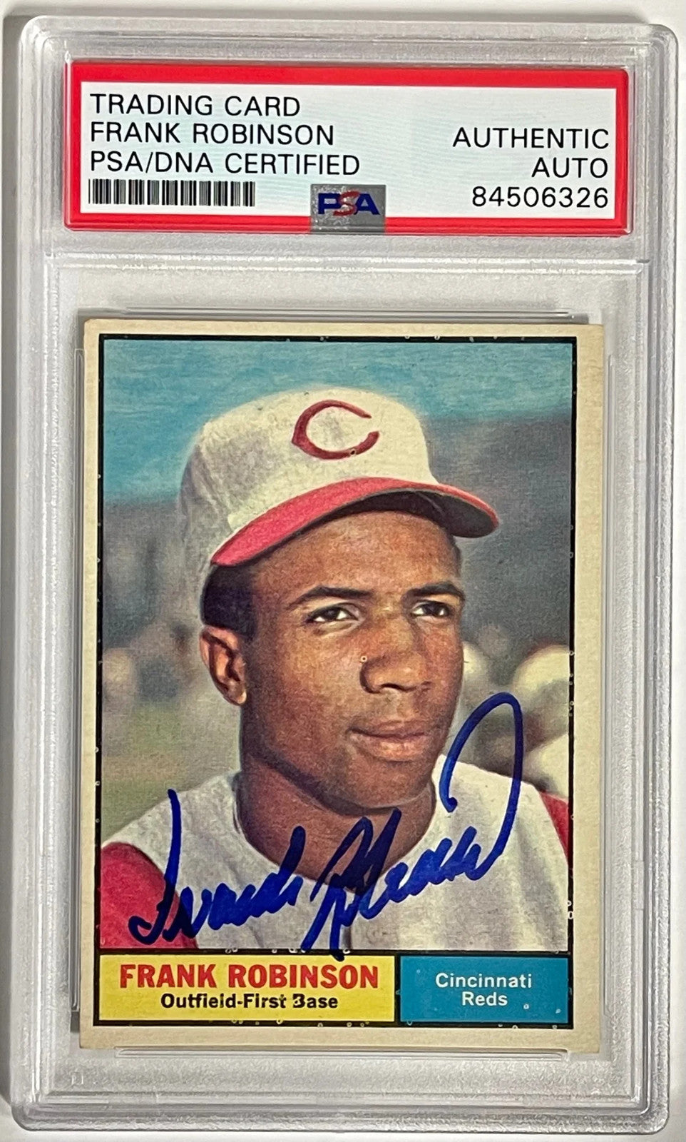 Frank Robinson Autographed 1961 Topps Card #360 (Psa)