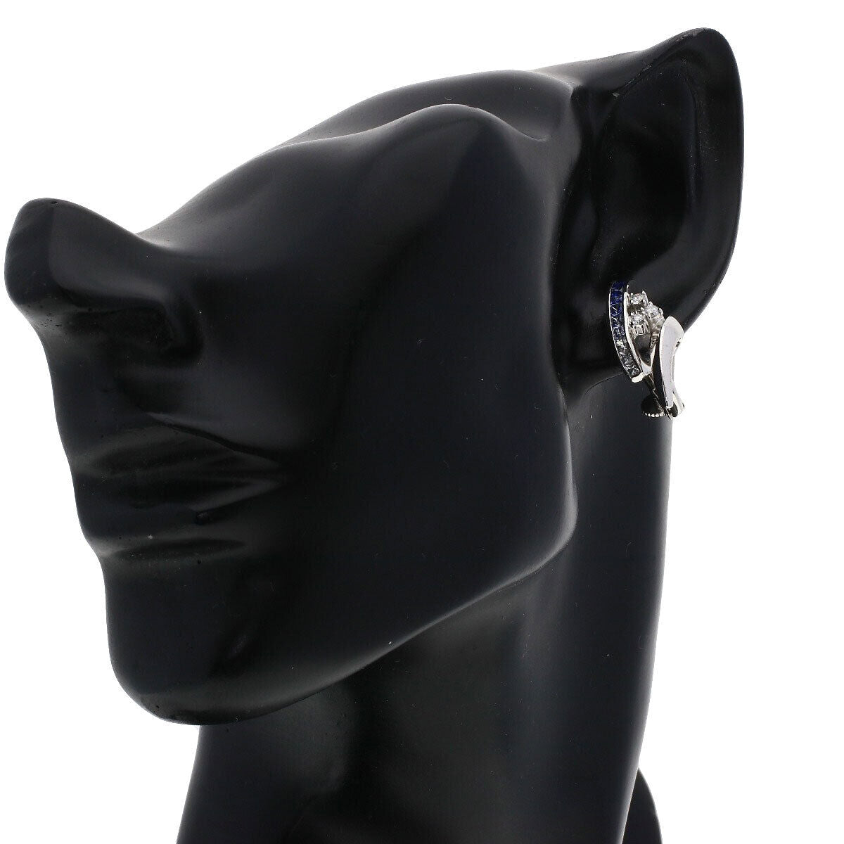 Jeunet   Earring Sapphire Diamond K18 White Gold