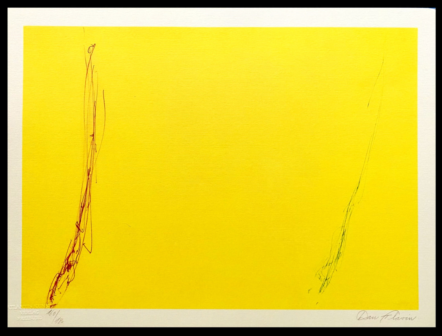 Dan Flavin Lithograph Coa Signed Op Numbered Pencil Stamp