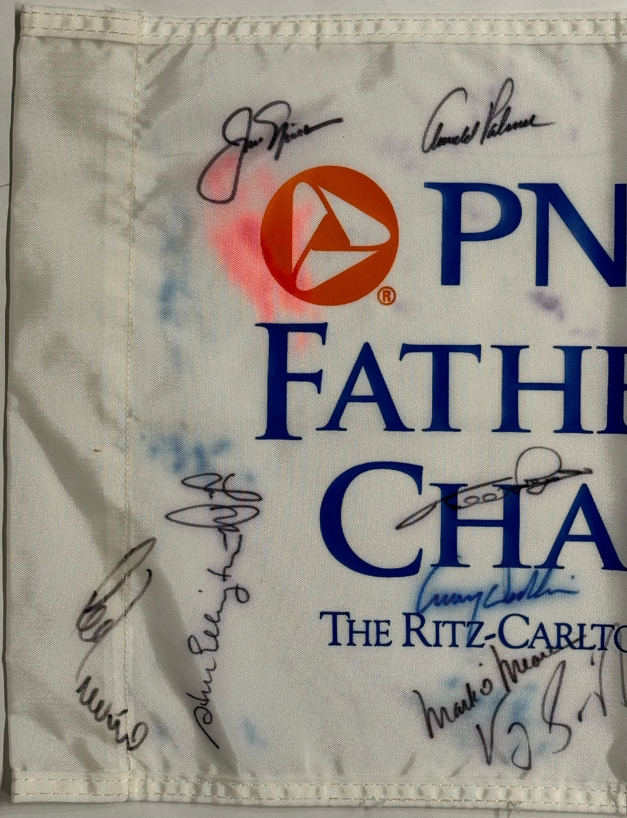 Pnc Father & Son Challenge Participants Autographed Flag (Jsa)