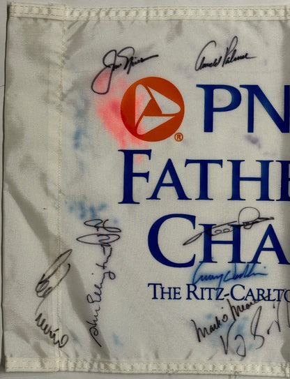Pnc Father & Son Challenge Participants Autographed Flag (Jsa)