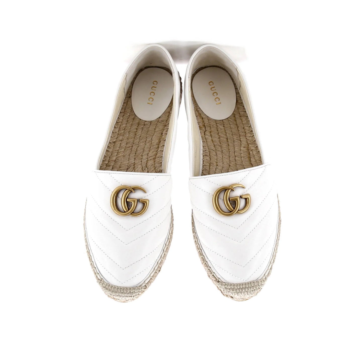 Gucci Women'S Gg Marmont Espadrilles Matelasse Leather