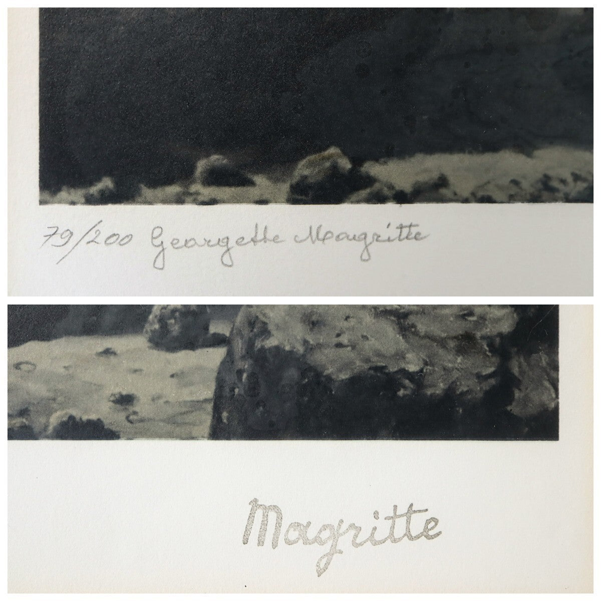 Ren Magritte Lithograph "Le Chant De La Violette" Hand Signed Georgette 1979