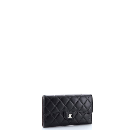 Chanel L-Flap Wallet Quilted Lambskin Long