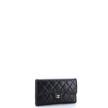 Chanel L-Flap Wallet Quilted Lambskin Long