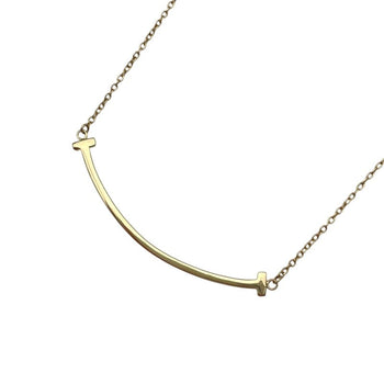 Tiffany & Co. T Smile Small Necklace Gold K18Yg