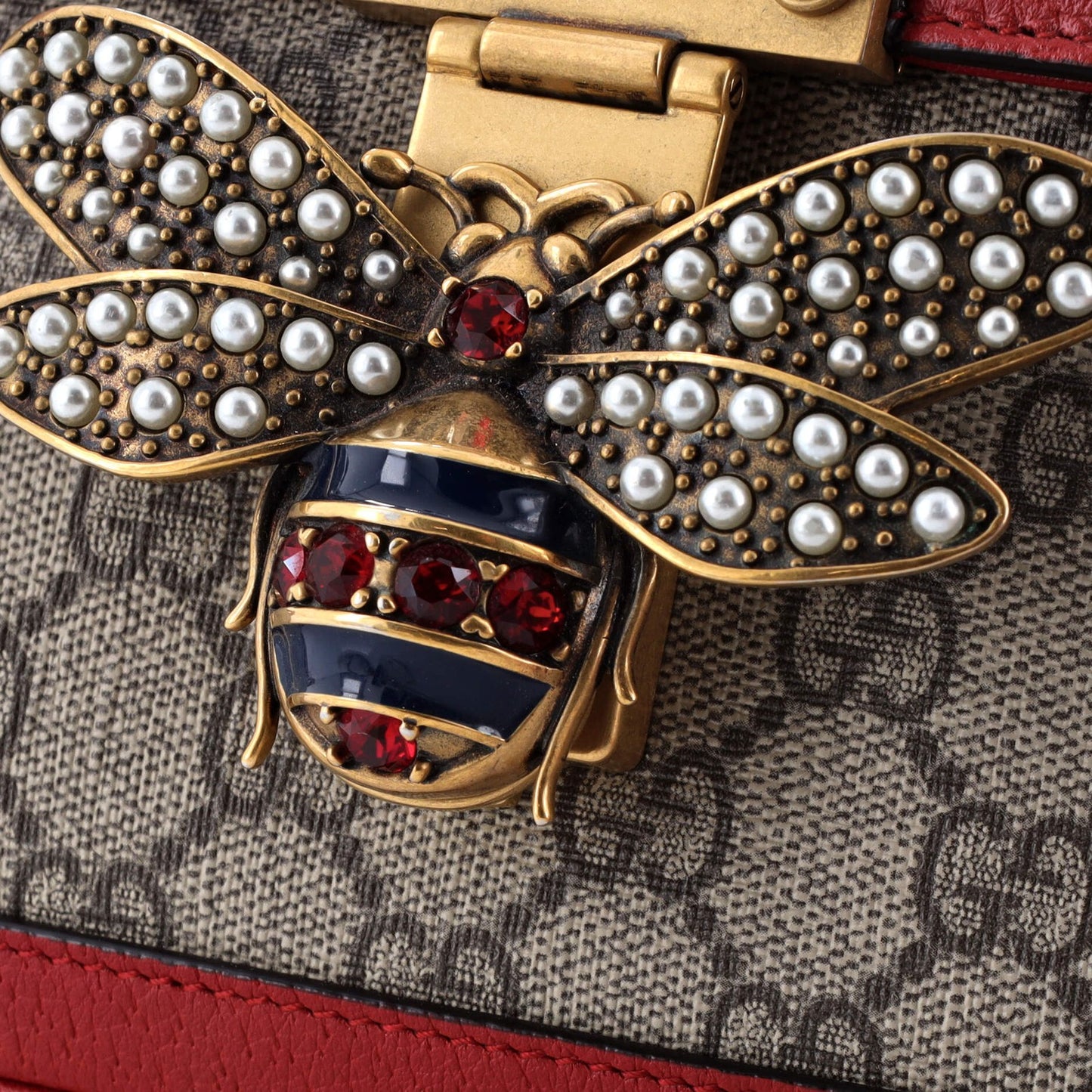 Gucci Queen Margaret Shoulder Bag Gg Coated Canvas Medium