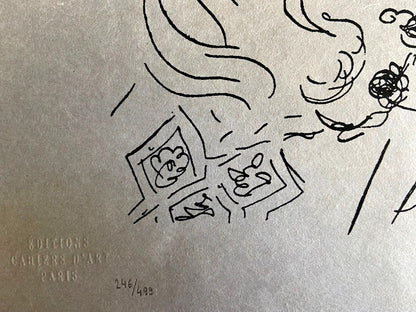 Henri Matisse Lithograph 1960 Signed Contract