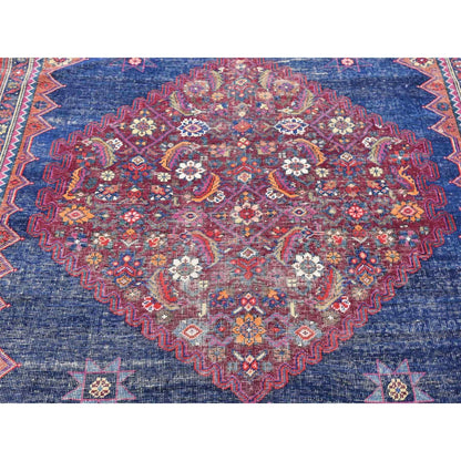 6'5"X14' Blue Antique Northwest Farsian Wool Hand Knotted Wide Runner Rug