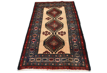 2X4 ft Vintage Geometric Style Oriental Rug Small