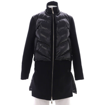 Louis Vuitton Women'S Long Zip Coat Quilted Nylon And Wool Blend With Down