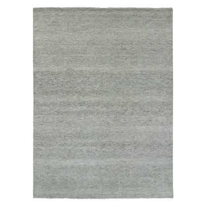 9'X12'4" Laid Back Gray Grass Undyed Wool Hand Knotted Oriental Rug