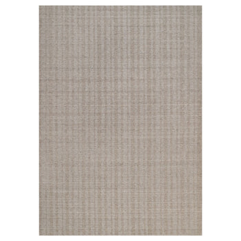 10'X14' Light Brown Vertical Stripes Design Hand Loomed Natural Wool Rug