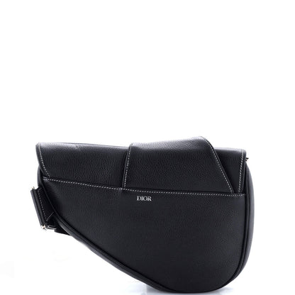 Christian Dior Shawn Stussy Saddle Crossbody Bag Leather With Applique