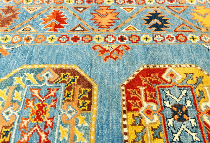 Hand-Knotted Kazak Runner Rug 2'11X9'2 Ft