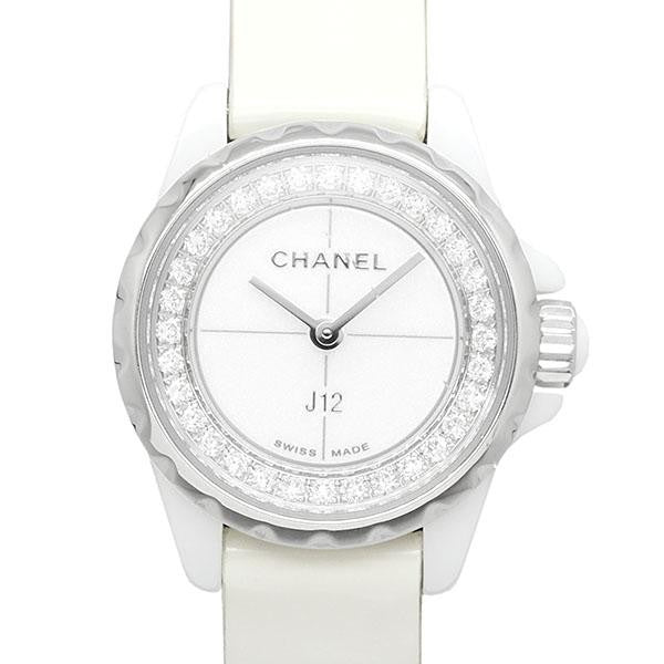 Chanel J12 Xs Diamond / H4664 White Ceramic Enamel Leather Quartz