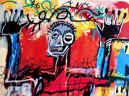 Jean Michel Basquiat Lithograph Coa Signed Numbered In Pencil